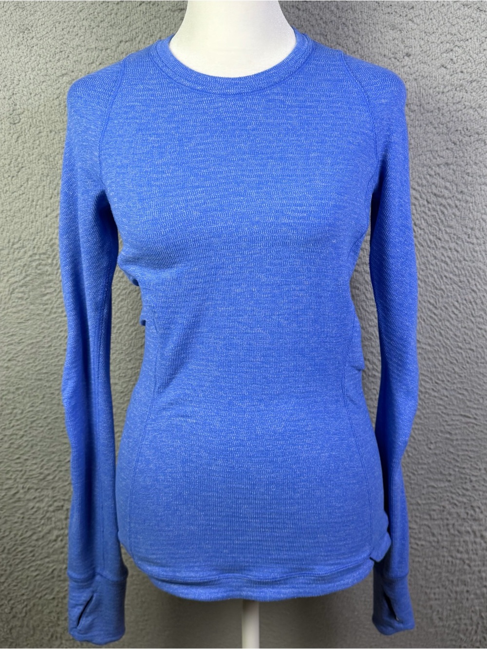 Lululemon Sweater Top Womens 4 Blue Long Sleeve Pullover Athletic Workout Gym